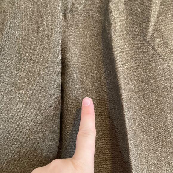 Vintage US Army 50s Olive Drab Green Button Fly High Waist Wide Leg Pants 25x27 - Picture 6 of 16